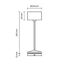 SIGOR battery table lamp VELUNA up / down, CCT Switch, set of 1, with touch dimmer IP44, dune beige dimmable