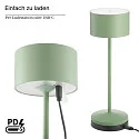 SIGOR battery table lamp VELUNA up / down, CCT Switch, set of 1, with touch dimmer IP44, sage green dimmable