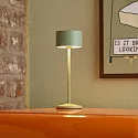 SIGOR battery table lamp VELUNA up / down, CCT Switch, set of 1, with touch dimmer IP44, sage green dimmable