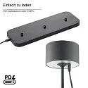SIGOR battery table lamp VELUNA up / down, CCT Switch, set of 3, with touch dimmer IP44, night black dimmable