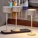 SIGOR battery table lamp VELUNA up / down, CCT Switch, set of 3, with touch dimmer IP44, dune beige dimmable