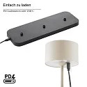 SIGOR battery table lamp VELUNA up / down, CCT Switch, set of 3, with touch dimmer IP44, dune beige dimmable