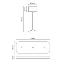 SIGOR battery table lamp VELUNA up / down, CCT Switch, set of 3, with touch dimmer IP44, dune beige dimmable