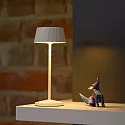 SIGOR battery table lamp FACETTA down, CCT Switch, set of 1, with touch dimmer IP44, snow white dimmable