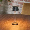 SIGOR battery table lamp FACETTA down, CCT Switch, set of 3, with touch dimmer IP44, night black dimmable