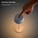 SIGOR battery table lamp FACETTA down, CCT Switch, set of 3, with touch dimmer IP44, snow white dimmable