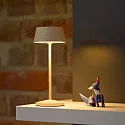 SIGOR battery table lamp FACETTA down, CCT Switch, set of 3, with touch dimmer IP44, dune beige dimmable