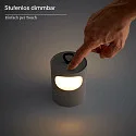 SIGOR battery table lamp LUNARI with USB connection, CCT Switch, with handle, with touch dimmer IP44, mat, night black dimmable
