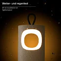 SIGOR battery table lamp LUNARI with USB connection, CCT Switch, with handle, with touch dimmer IP44, mat, night black dimmable
