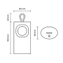 SIGOR battery table lamp LUNARI with USB connection, CCT Switch, with handle, with touch dimmer IP44, mat, night black dimmable