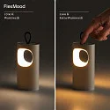 SIGOR Lámpara de mesa a pilas LUNARI con conexión USB, CCT Switch, con asa, con regulador táctil IP44, mate, beige duna regulable