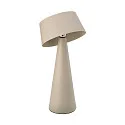 SIGOR Lámpara solar de mesa SOLINO inclinable, con batería, con función de carga USB, montaje magnético IP44, mate