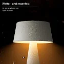SIGOR Lámpara solar de mesa SOLINO inclinable, con batería, con función de carga USB, montaje magnético IP44, mate