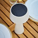 SIGOR Lámpara solar de mesa SOLINO inclinable, con batería, con función de carga USB, montaje magnético IP44, mate
