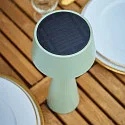 SIGOR Lámpara de mesa a pilas SOLINO IP44, verde salvia regulable