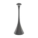 battery table lamp NUDROP CCT Switch, with touch dimmer IP54, graphite grey dimmable