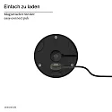 SIGOR Lámpara de mesa a pilas NUDROP MINI CCT Switch, con regulador táctil IP54, negro nocturno regulable