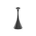 battery table lamp NUDROP MINI CCT Switch, with touch dimmer IP54, graphite grey dimmable