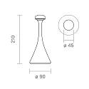 SIGOR battery table lamp NUDROP MINI CCT Switch, with touch dimmer IP54, graphite grey dimmable