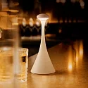 SIGOR Lámpara de mesa a pilas NUDROP MINI CCT Switch, con regulador táctil IP54, beige duna regulable