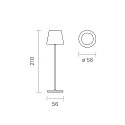 SIGOR battery table lamp NUINDIE POCKET USB-C up / down, with USB connection, CCT Switch, with touch dimmer IP54, sage green dimmable