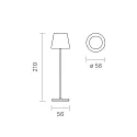 SIGOR battery table lamp NUINDIE POCKET USB-C up / down, with USB connection, CCT Switch, with touch dimmer IP54, pine green dimmable