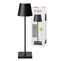 SIGOR battery table lamp NUINDIE USB-C up / down, with USB connection, CCT Switch, with touch dimmer IP54, night black dimmable