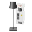 SIGOR Lámpara de mesa a pilas NUINDIE USB-C Arriba-Abajo, con conexión USB, CCT Switch, con regulador táctil IP54