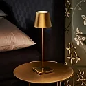 SIGOR battery table lamp NUINDIE USB-C up / down, with USB connection, CCT Switch, with touch dimmer IP54, gold anodised dimmable
