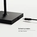 SIGOR battery table lamp NUINDIE MINI USB-C up / down, with USB connection, CCT Switch, with touch dimmer IP54, night black dimmable