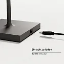 SIGOR Lámpara de mesa a pilas NUINDIE MINI USB-C Arriba-Abajo, con conexión USB, CCT Switch, con regulador táctil IP54