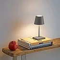 SIGOR Lámpara de mesa a pilas NUINDIE MINI USB-C Arriba-Abajo, con conexión USB, CCT Switch, con regulador táctil IP54
