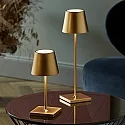 SIGOR battery table lamp NUINDIE MINI USB-C up / down, with USB connection, CCT Switch, with touch dimmer IP54, gold anodised dimmable