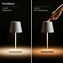 SIGOR battery table lamp NUINDIE MINI USB-C up / down, with USB connection, CCT Switch, with touch dimmer IP54, gold anodised dimmable
