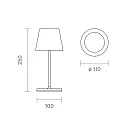 SIGOR battery table lamp NUINDIE MINI USB-C up / down, with USB connection, CCT Switch, with touch dimmer IP54, gold anodised dimmable