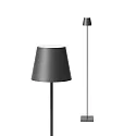 battery floor lamp NUINDIE USB-C up / down, with USB connection, CCT Switch, with touch dimmer IP54, graphite grey dimmable
