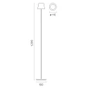 SIGOR battery floor lamp NUINDIE USB-C up / down, with USB connection, CCT Switch, with touch dimmer IP54, snow white dimmable