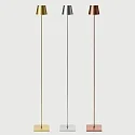 SIGOR battery floor lamp NUINDIE USB-C up / down, with USB connection, CCT Switch, with touch dimmer IP54, gold dimmable