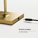 SIGOR battery floor lamp NUINDIE USB-C up / down, with USB connection, CCT Switch, with touch dimmer IP54, gold dimmable