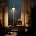 SIGOR battery floor lamp NUINDIE USB-C up / down, with USB connection, CCT Switch, with touch dimmer IP54, gold dimmable