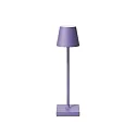 Lámpara de mesa a pilas NUINDIE POCKET USB-C redondo, CCT Switch, con regulador táctil IP54, violeta púrpura regulable
