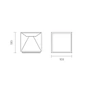 SIGOR battery table lamp NUTALIS 10X10CM cube shape, CCT Switch, with touch dimmer, with charger IP54, graphite grey dimmable