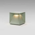 SIGOR battery table lamp NUTALIS 10X10CM cube shape, CCT Switch, with touch dimmer, with charger IP54, sage green dimmable