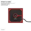 SIGOR battery table lamp NUTALIS 10X10CM cube shape, CCT Switch, with touch dimmer, with charger IP54, fire red dimmable