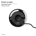 Lámpara de mesa a pilas NUCANDLE con regulador táctil IP54, brillante, negro regulable