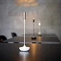 SIGOR battery table lamp NUCANDLE with touch dimmer IP54, chrome, glossy, white dimmable