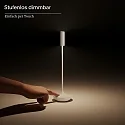 SIGOR battery table lamp NUCANDLE with touch dimmer IP54, chrome, glossy, white dimmable