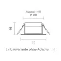 SIGOR recessed luminaire ARGENT swivelling IP54, black dimmable 8W 450lm 2000-3000K 36°