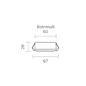 recessed luminaire DILED 60 flat, rigid, Dim-To-Warm IP30