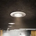 SIGOR Luminaria empotrable DILED 68 giratorio, Dim-To-Warm IP20, acero regulable 10W 610lm 2700-2100K 36° 36° CRI 95